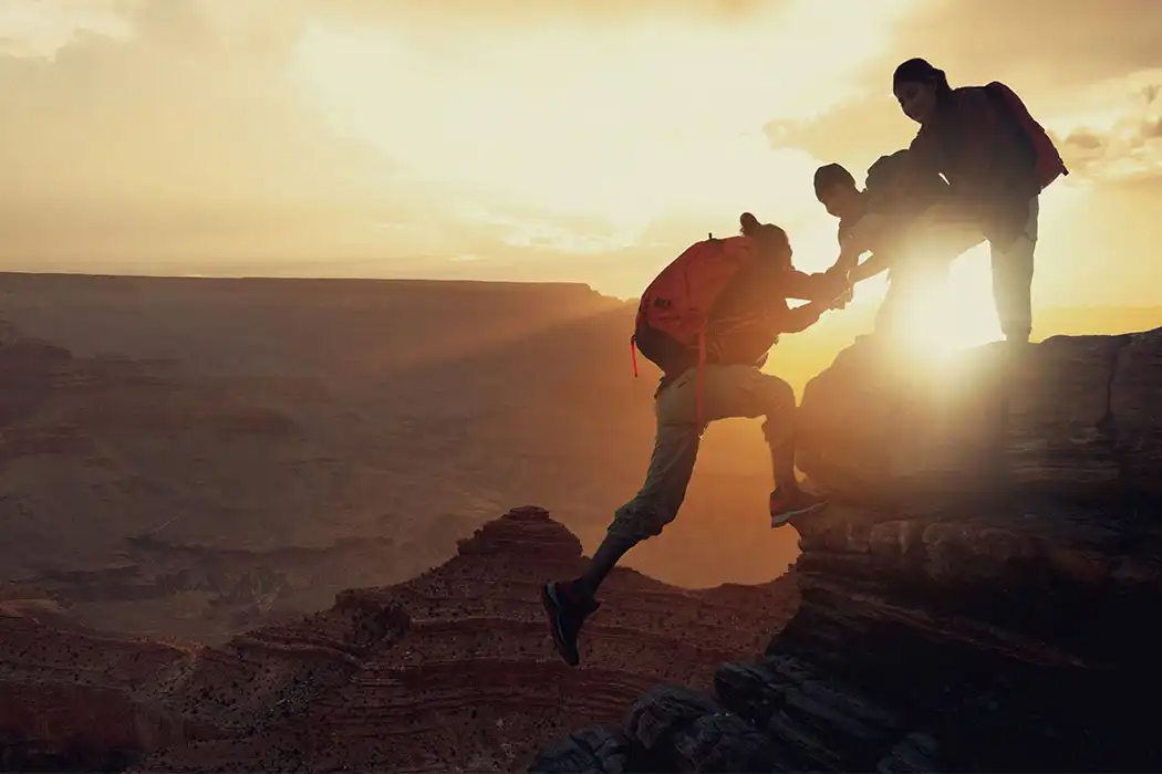 people climbing mountain